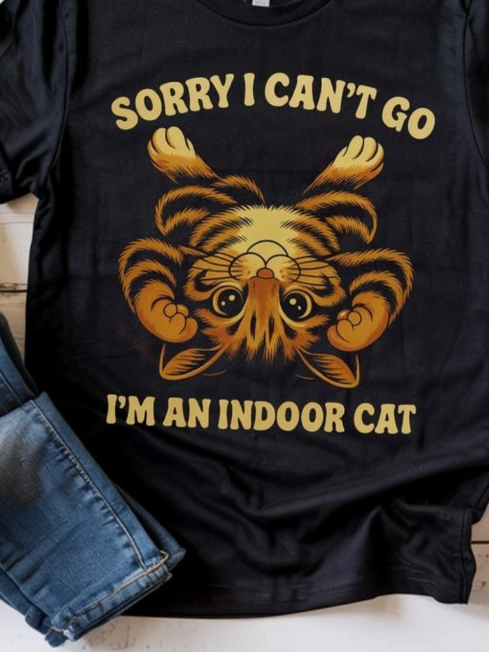 Introvert Kitty T-shirt, Funny Cozy Cat Lover Tee
